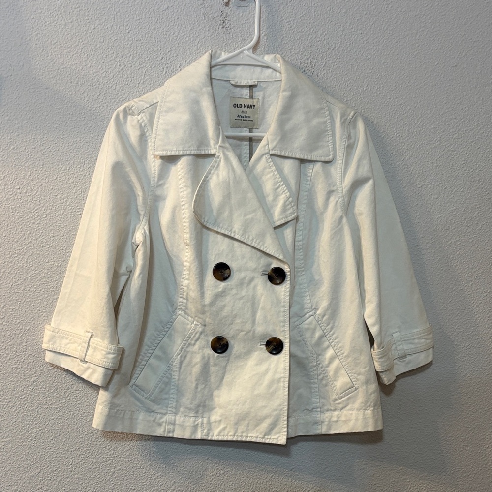 Old Navy Women's White Peacoat